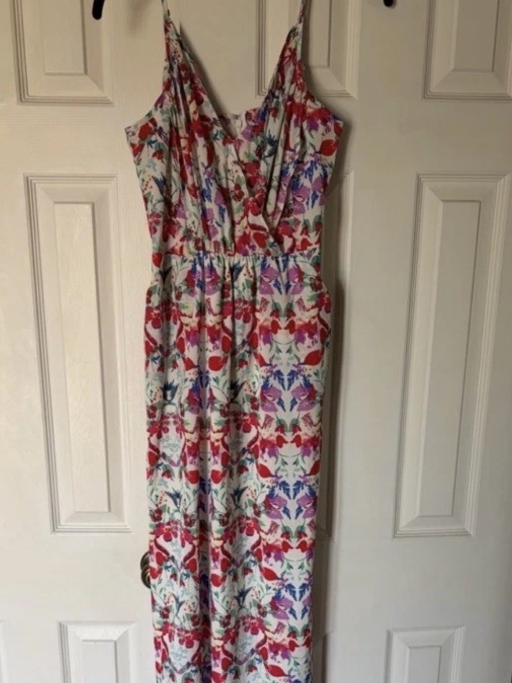 Yumi Kim Chloe Max Dress with Pink , Blue and Green Print W/Two Pockets